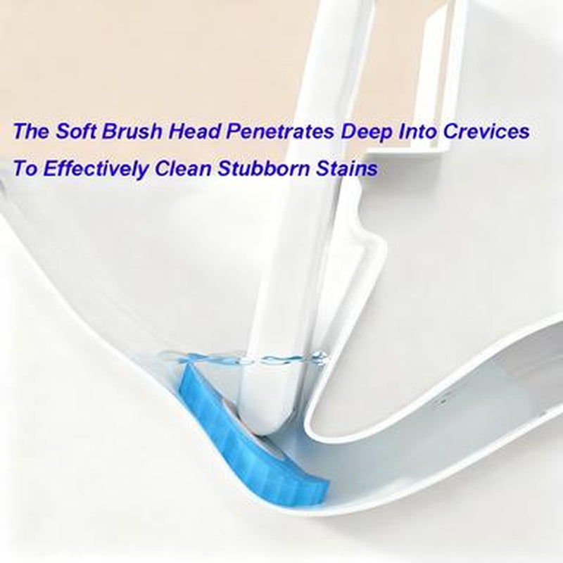 Snofrid Disposable Toilet Brush, Toilet Bowl Wand Holder Set with 24PCS Cleaner Refills, Bathroom Cleaning System for Sink Bathtub Drain Wash Basin Urinal,Wall-Mount Scrubbing Toilet Brush Bathroom Cleaning Kit